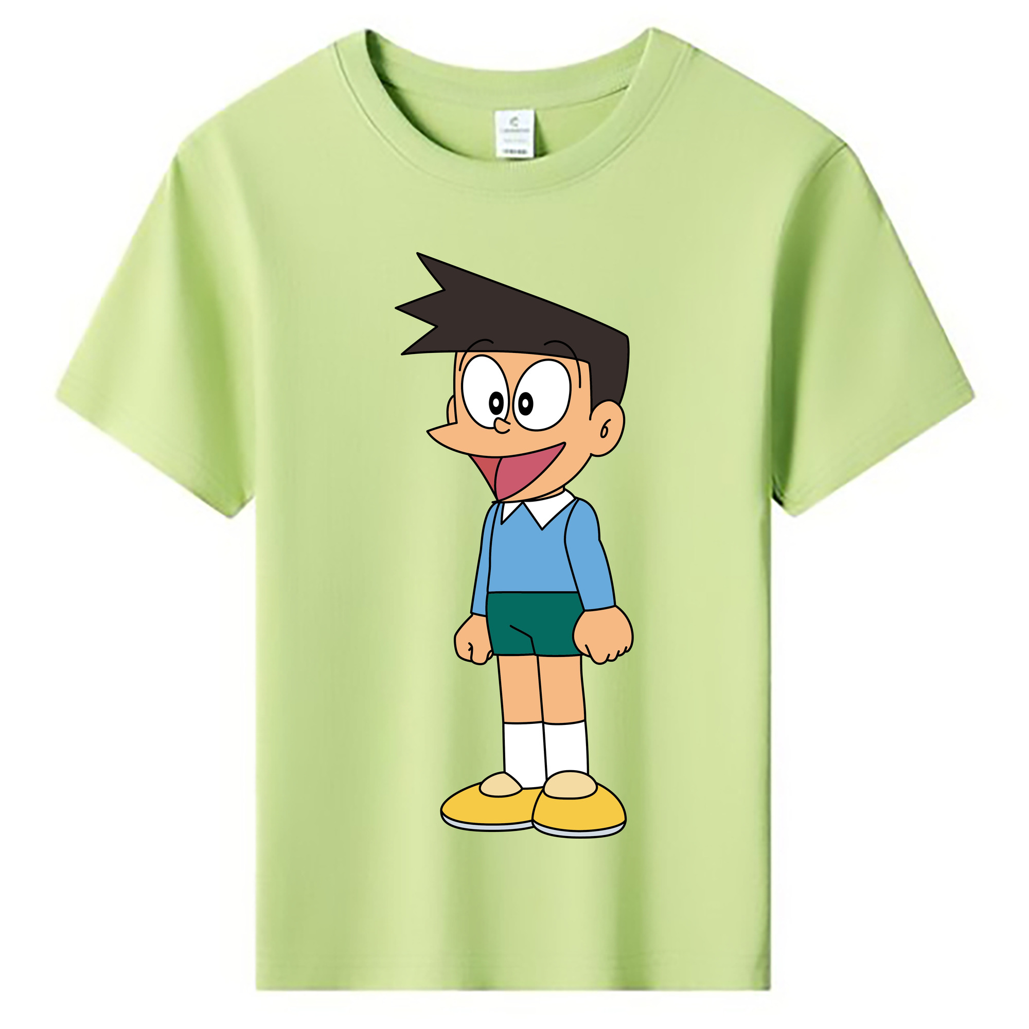 （画像用） ドラえもん 骨川 スネ夫 Doraemon Honekawa Suneo 綿100％キッズTシャツ（フロントプリント）